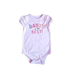Baby Girl's Garanimals White "Daddy is the Best" Bodysuit- Size 18M